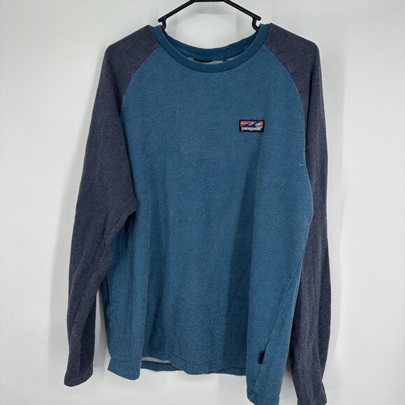 Patagonia Men's‎ Organic Crew Neck Sweater Blue & Navy - Picture 1 of 4